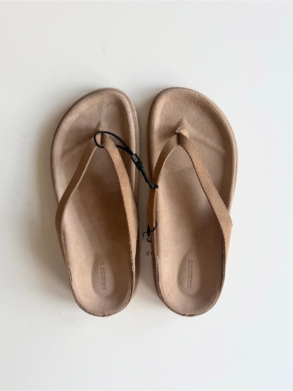 Zara Suede Thong Sandals